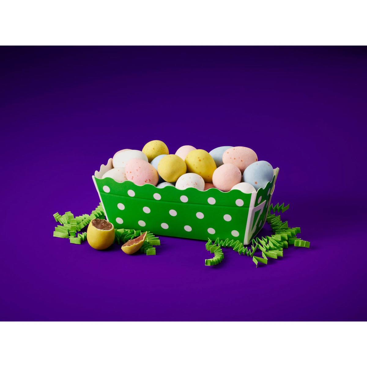 Cadbury Mini Eggs on a snack tray for movie night, highlighting bite-size appeal.