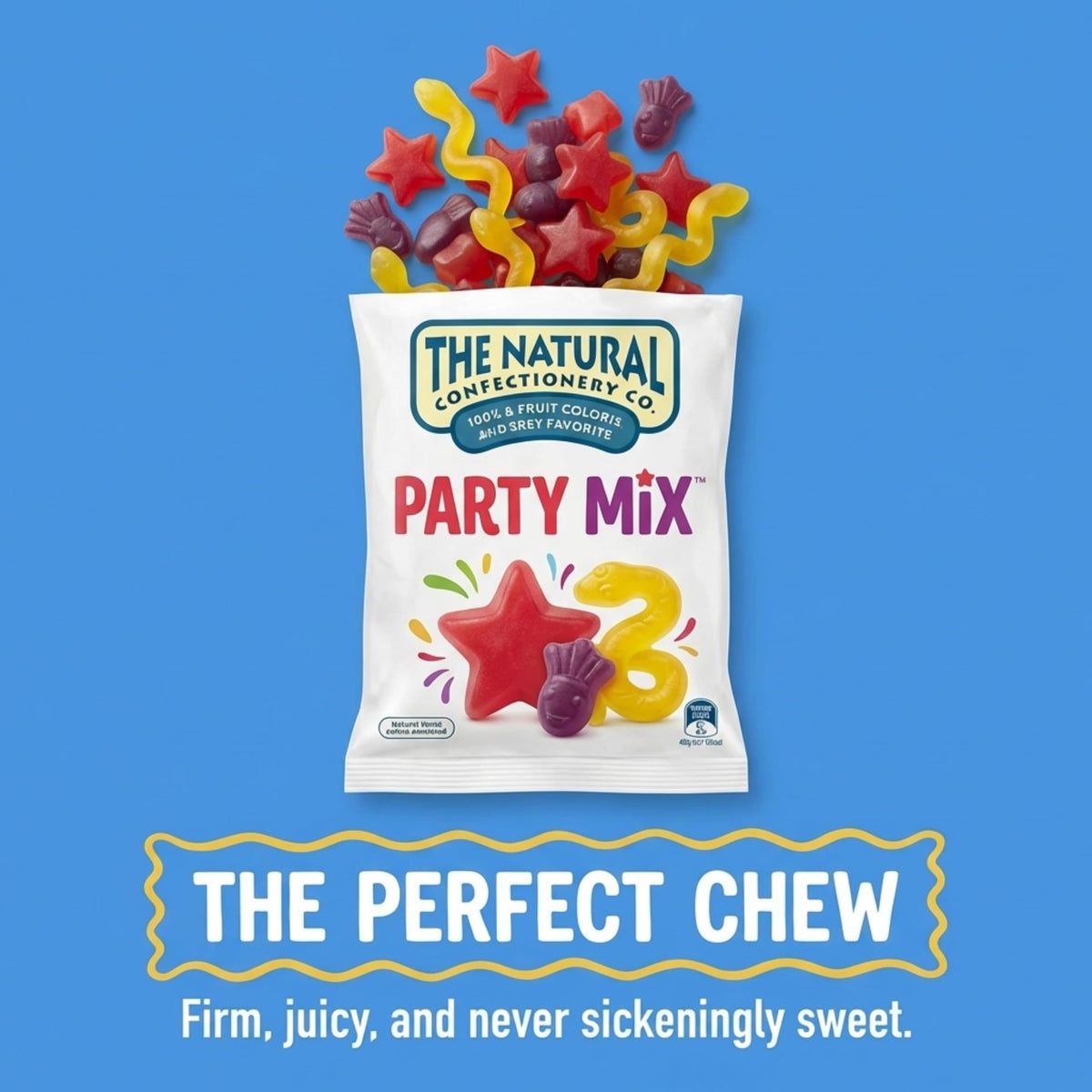 Cadbury NCC Party Mix 430g no artificial colors, a natural snack option.