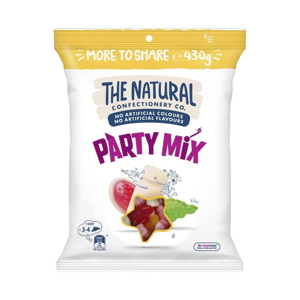 Cadbury NCC Party Mix 430g pack front, ideal for sharing at parties.