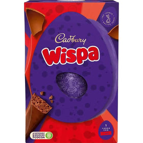 Cadbury Wispa Large Egg 182g bubbly texture detail perfect for sharing.