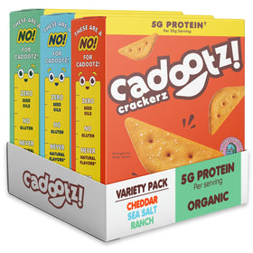 cadootz cheddar ranch sea salt snacks, fun school lunch flavor variety for kids