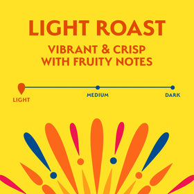 Cafe Bustelo light roast coffee cup releasing steam for a fresh morning ritual.