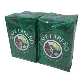 Café Lareño ground coffee four-pack in 14 oz bags for daily brewing.