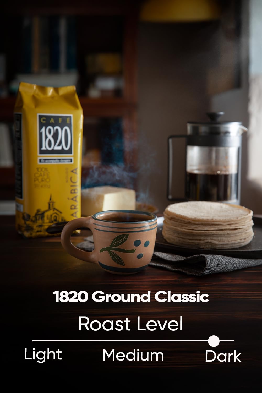 Café 1820 Classic brewed coffee in cup with rich body