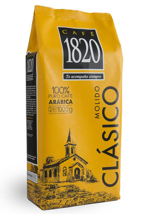 Café 1820 Classic ground coffee bag shows premium aroma and flavor potential