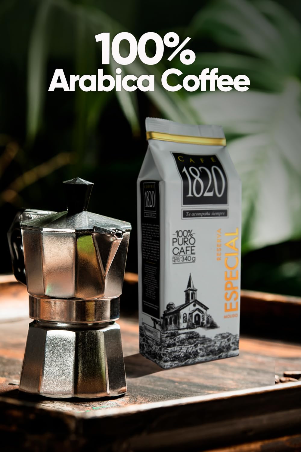 Café 1820 Special Reserve coffee bag on a table ready to enjoy