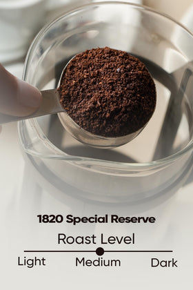 Café 1820 Special Reserve coffee beans highlighting high-altitude origin