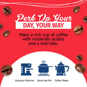Cafe Aroma Cuban-style coffee beans deliver bold, authentic flavor.
