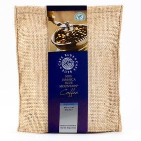 Cafe Blue Blue Mountain ground coffee bag for authentic home brewing