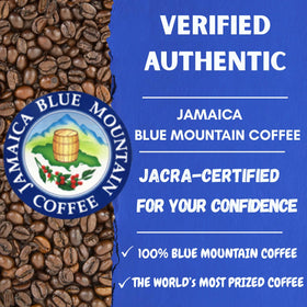 Cafe Blue medium-roast whole beans showing balanced flavor and versatility