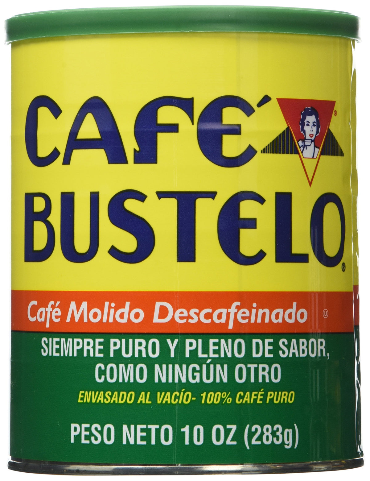 Cafe Bustelo decaf coffee can 4-pack offers rich aroma for everyday brews.