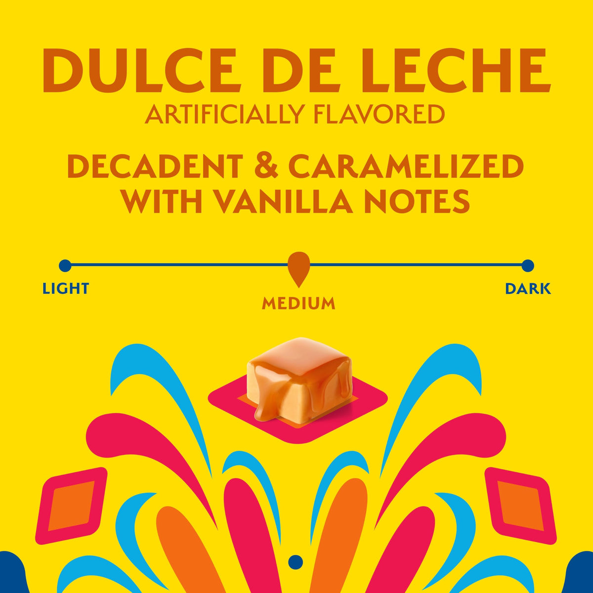 Aromatic cup of Cafe Bustelo Dulce de Leche with vanilla.