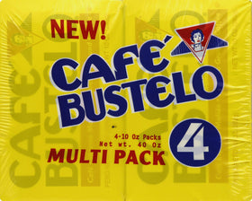 Cafe Bustelo espresso coffee bricks ready to brew with bold aroma.