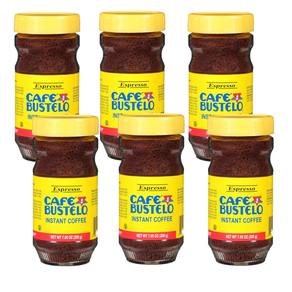 Cafe Bustelo Espresso Style Instant Coffee 7-05-ounce pack of 6 for quick, bold mornings