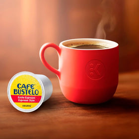Cafe Bustelo K-Cup packs morning routine, easy to grab and brew.