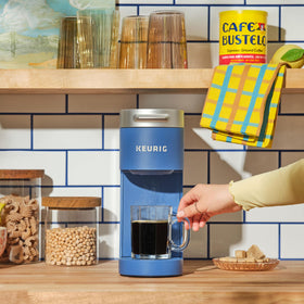 Cafe Bustelo light roast cup evokes crisp aroma and smooth finish after brewing.