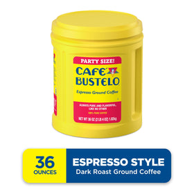 Cafe Bustelo vacuum-sealed can preserves freshness for consistent flavor