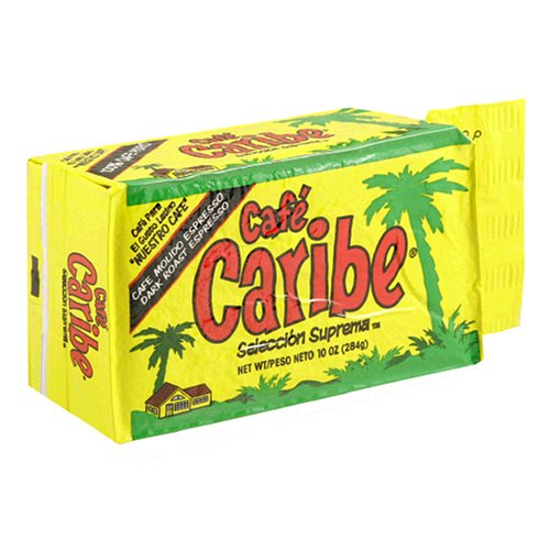 Cafe Caribe dark roast espresso bricks pack for bold home espresso.