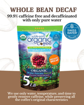 Cafe Don Pablo Subtle Earth Decaf roasted beans reveal a medium dark roast finish.