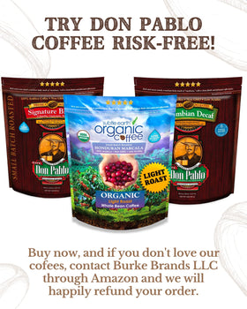Cafe Don Pablo Subtle Earth pour-over image highlights delicate flavors and bright finish.