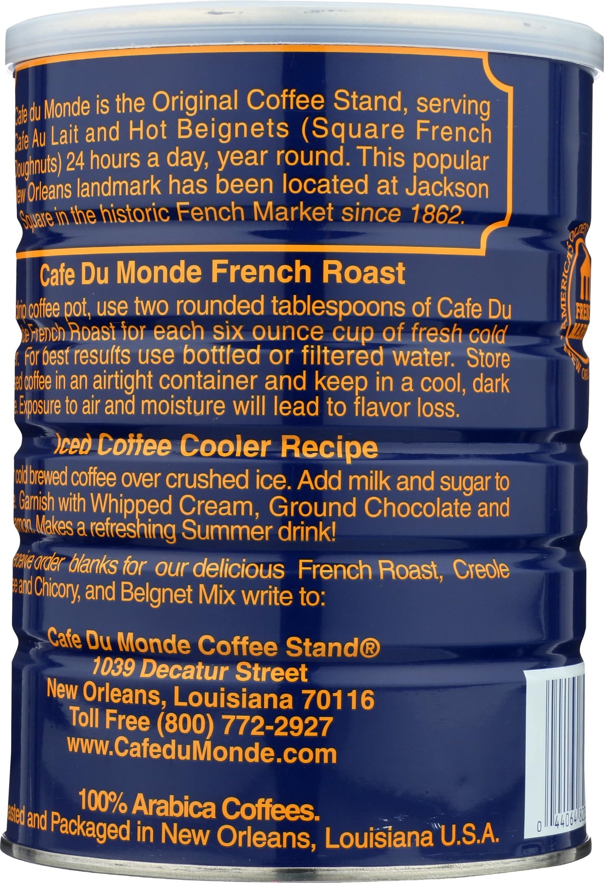 Cafe Du Monde French Roast coffee cup steaming for bold morning ritual