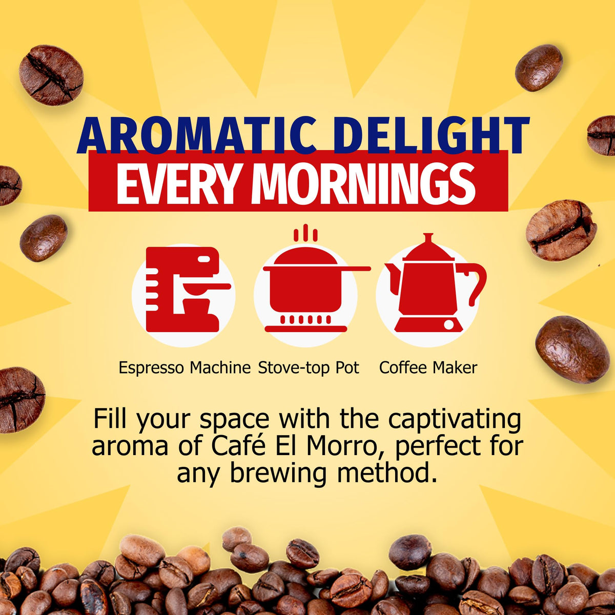 Cafe El Morro bulk coffee 36 oz can ideal for frequent use