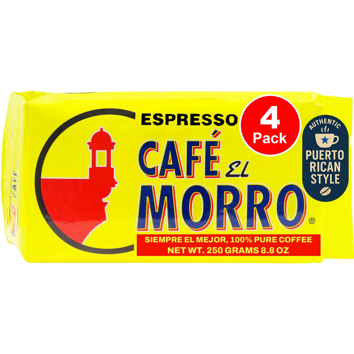 Cafe El Morro dark roast ground coffee pack with rich aroma for home brewing
