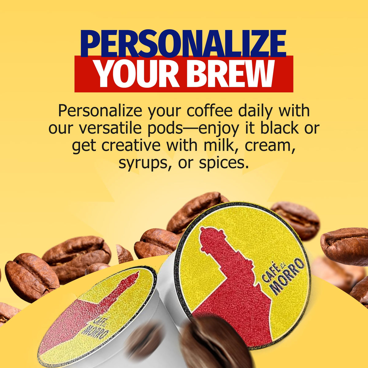Three-pack packaging of Cafe El Morro espresso pods