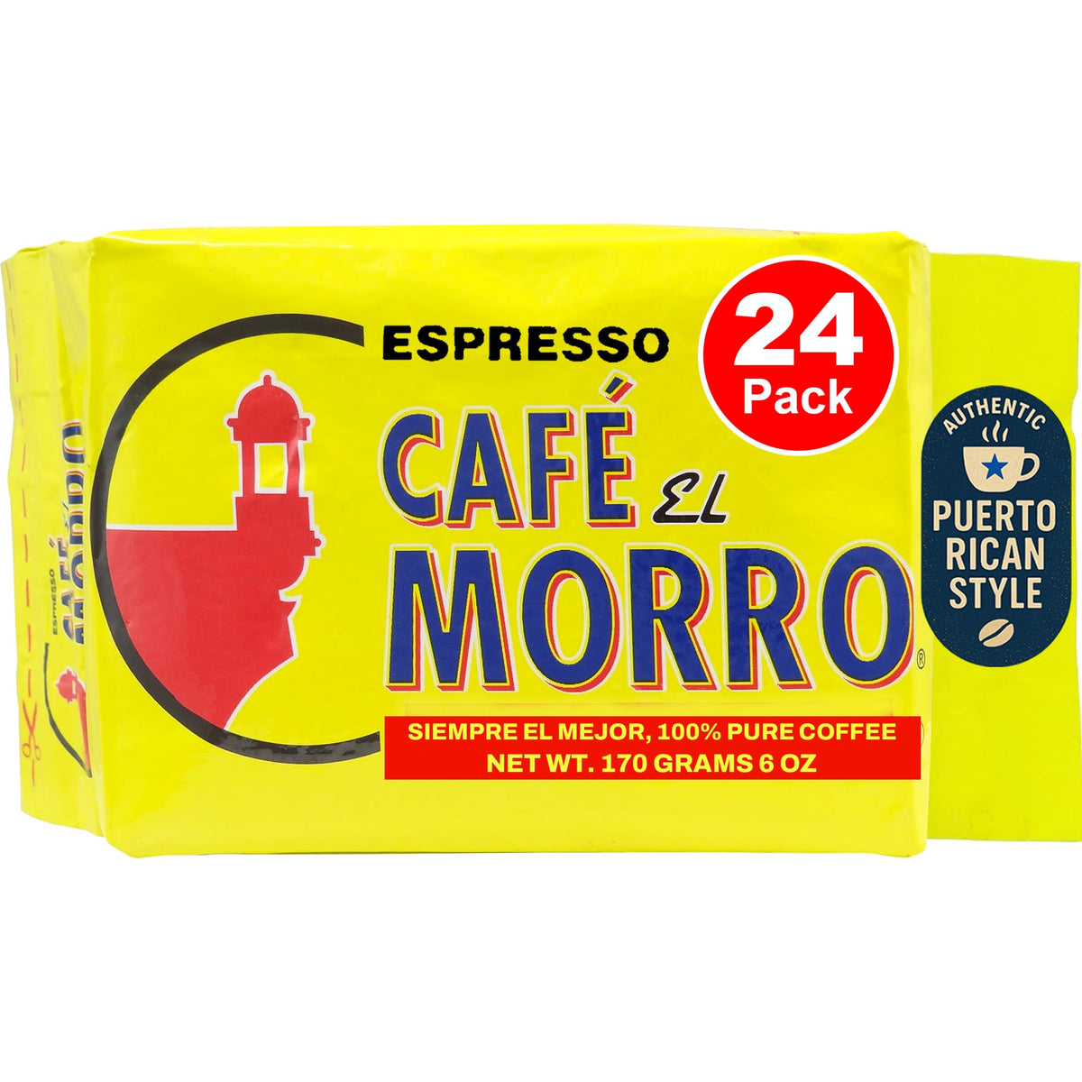 Cafe El Morro premium ground coffee pack preserving freshness with vacuum seal.