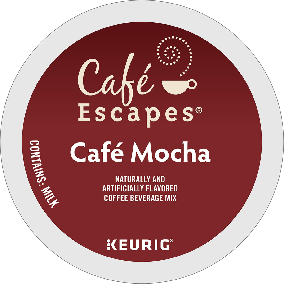 Café Escapes Cafe Mocha brew-ready cup, ready for a quick indulgent break.