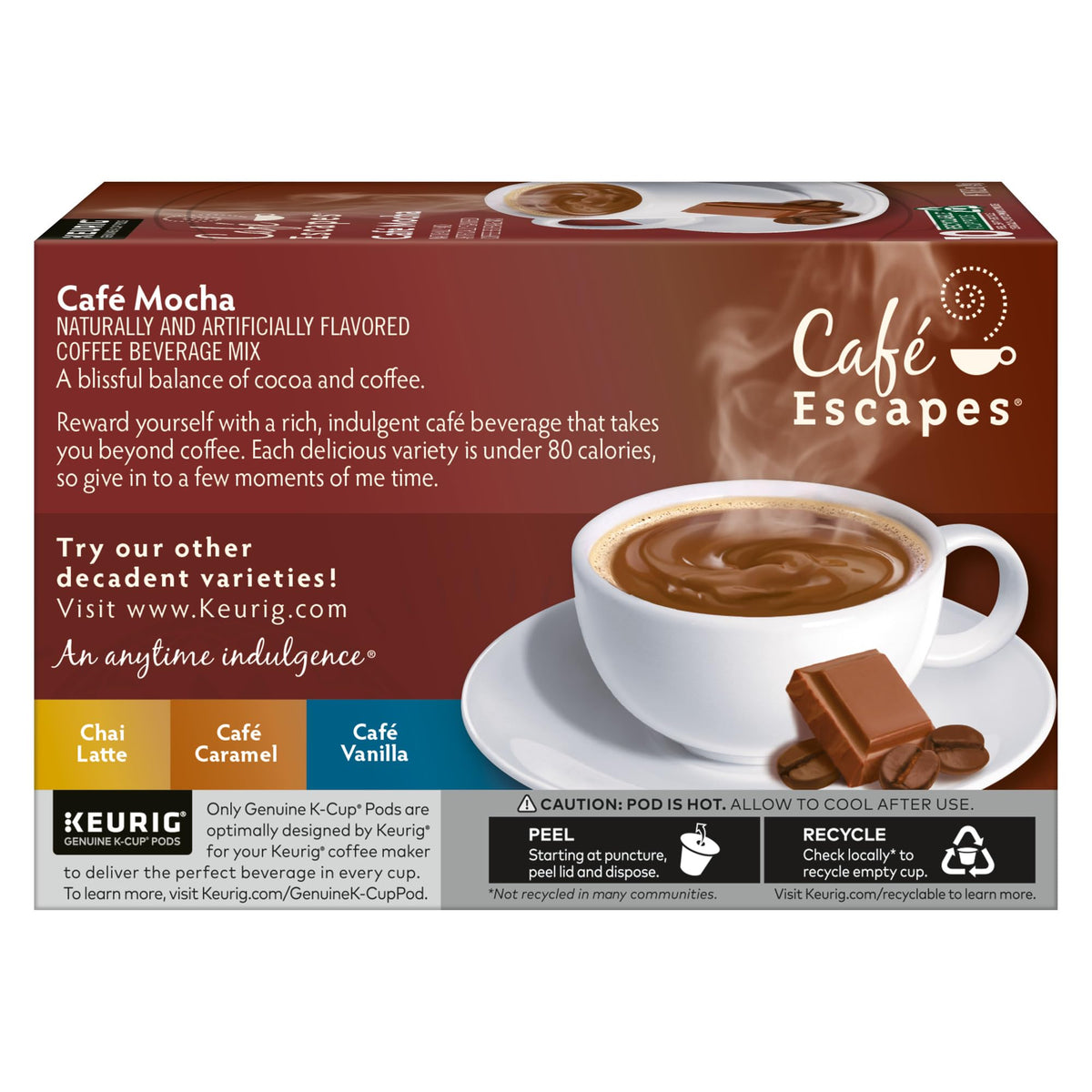 Café Escapes Cafe Mocha daily moment on a desk, a convenient treat.
