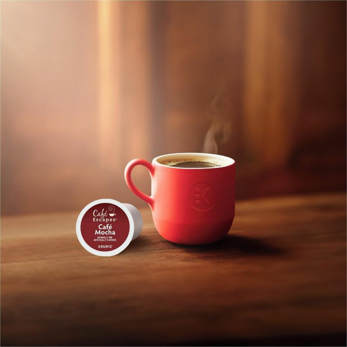 Cafe Escapes Cafe Mocha K-Cups create a relaxing café moment at home.