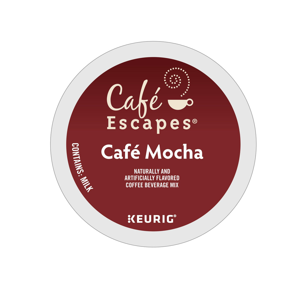 Cafe Escapes Cafe Mocha being poured into a cup, creamy aroma