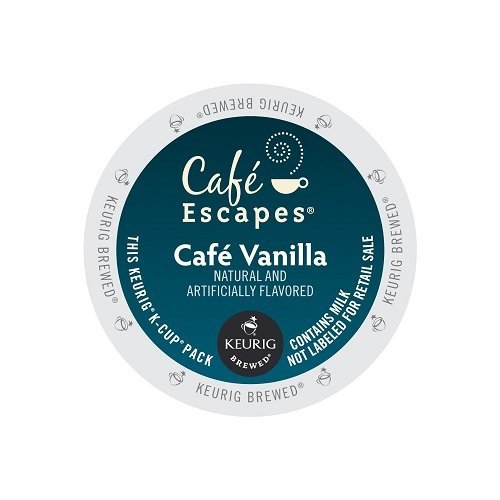 Cafe Escapes Cafe Vanilla K-Cups deliver a smooth vanilla aroma for a comforting morning