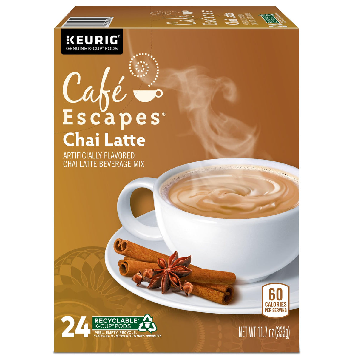 Cafe Escapes chai latte offers a lighter caffeine option for evenings