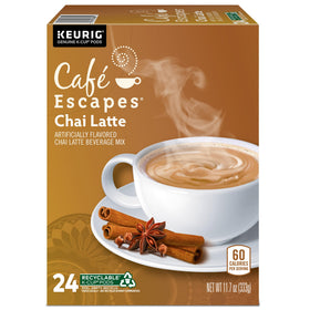 Cafe Escapes chai latte offers a lighter caffeine option for evenings