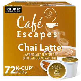 Cafe Escapes Chai Latte pod brew for a cozy daily treat.