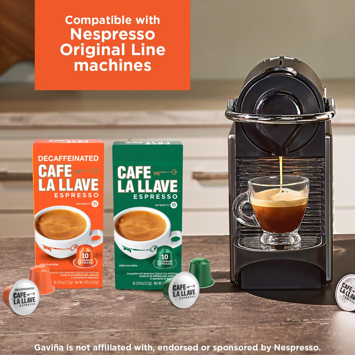 Cafe La Llave aluminum capsules protect flavor and support TerraCycle recycling.
