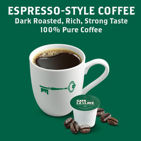 Cafe La Llave dark roast aroma enhances every cup with chocolate notes.