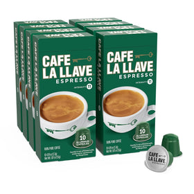 Cafe La Llave espresso pods 80-count deliver consistent freshness for daily espresso.