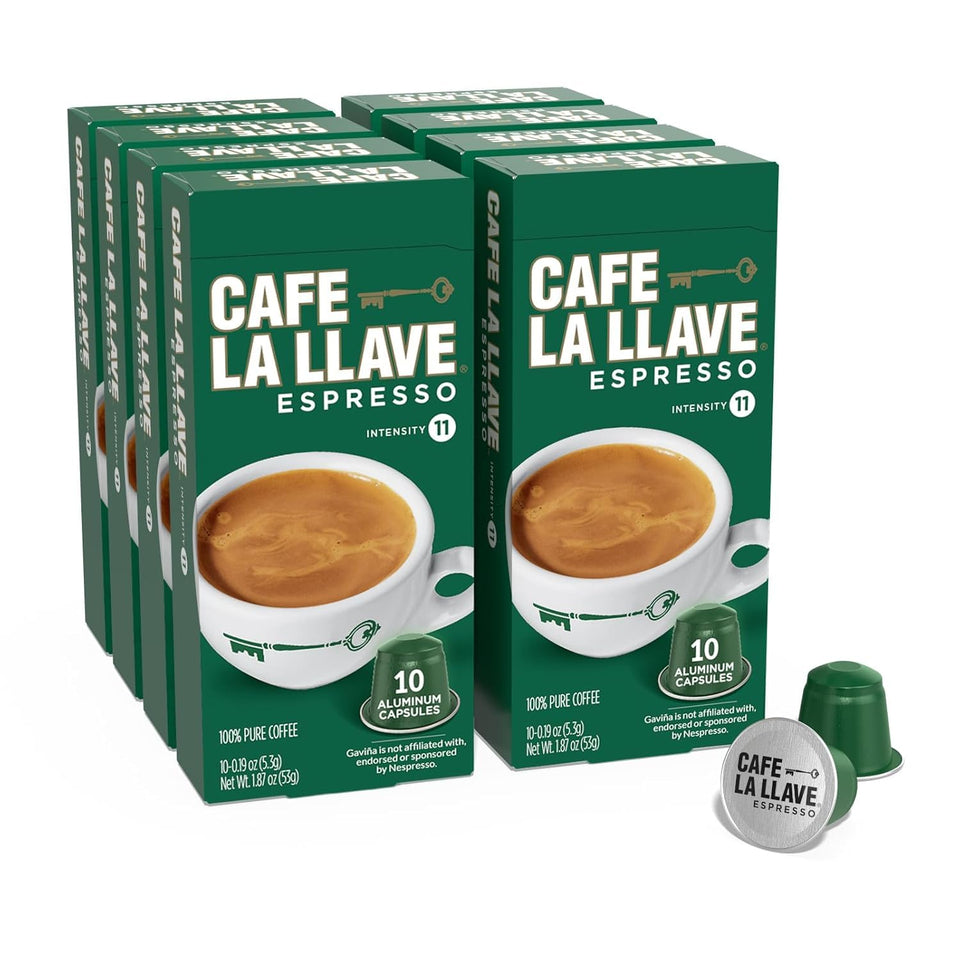 Cafe La Llave espresso pods 80-count deliver consistent freshness for daily espresso.