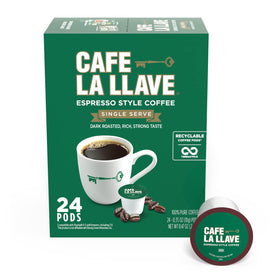 Cafe La Llave espresso-style pod 24-count pack delivers quick, bold mornings.