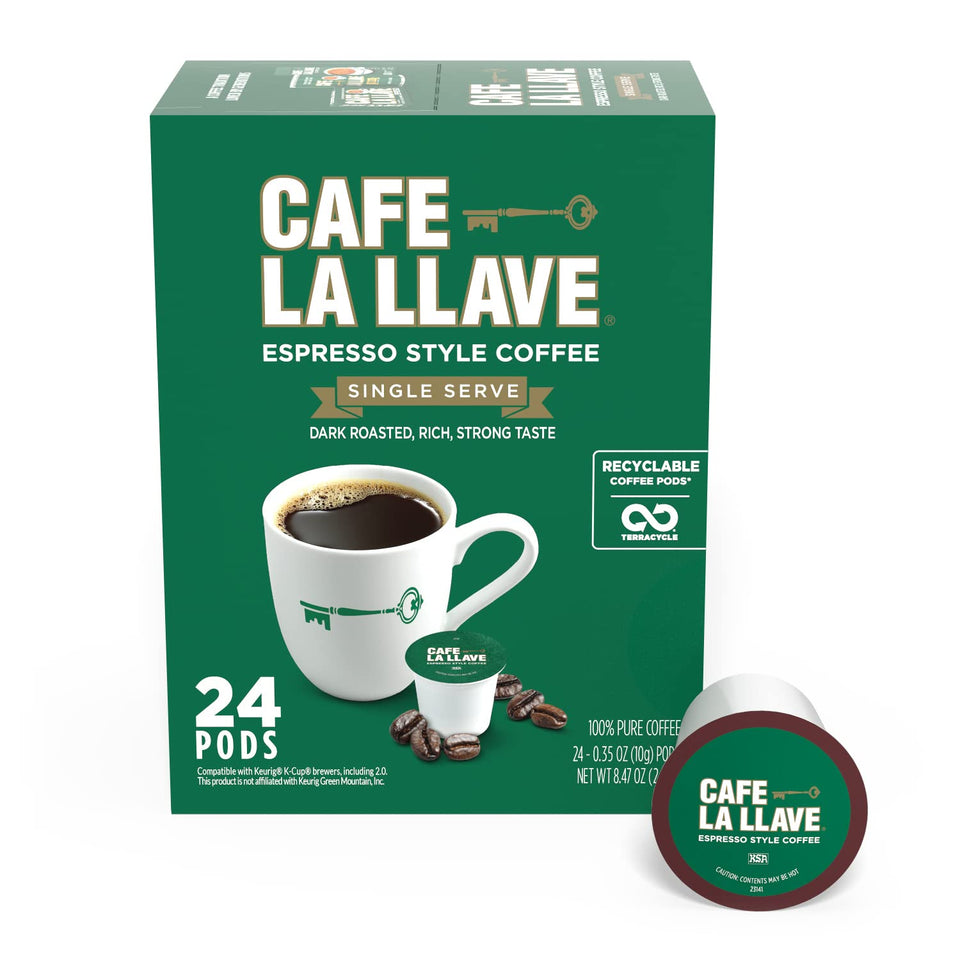 Cafe La Llave espresso-style pod 24-count pack delivers quick, bold mornings.