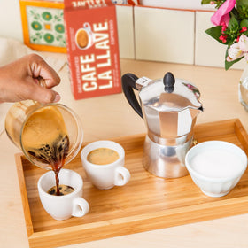 Cafe La Llave ground espresso compatible with espresso machines.