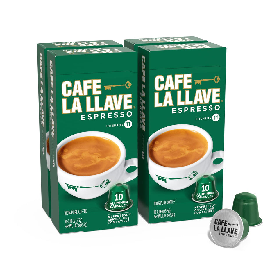 Cafe La Llave packaging on shelf preserves freshness.