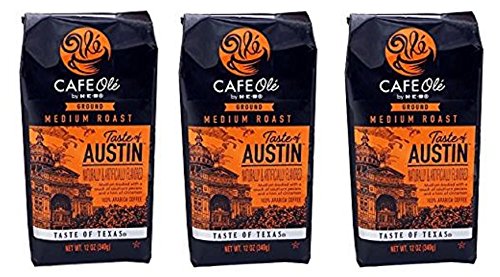 Cafe Ole Taste of Austin ground coffee pack shot for daily home brewing