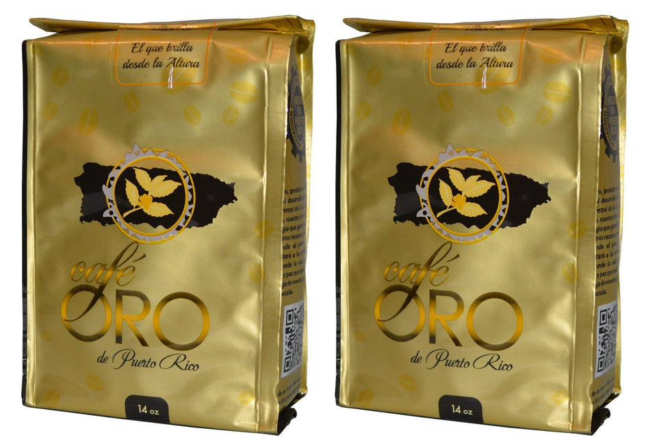 Cafe Oro de Puerto Rico Gold Coffee 14oz bag, bold aroma enhances morning ritual.