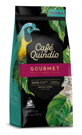 Cafe Quindio 100% Colombian Excelso Arabica beans.