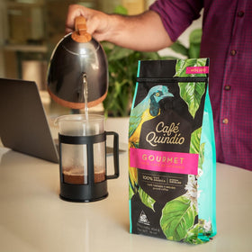 Cafe Quindio steaming cup evokes daily ritual and inviting aroma.