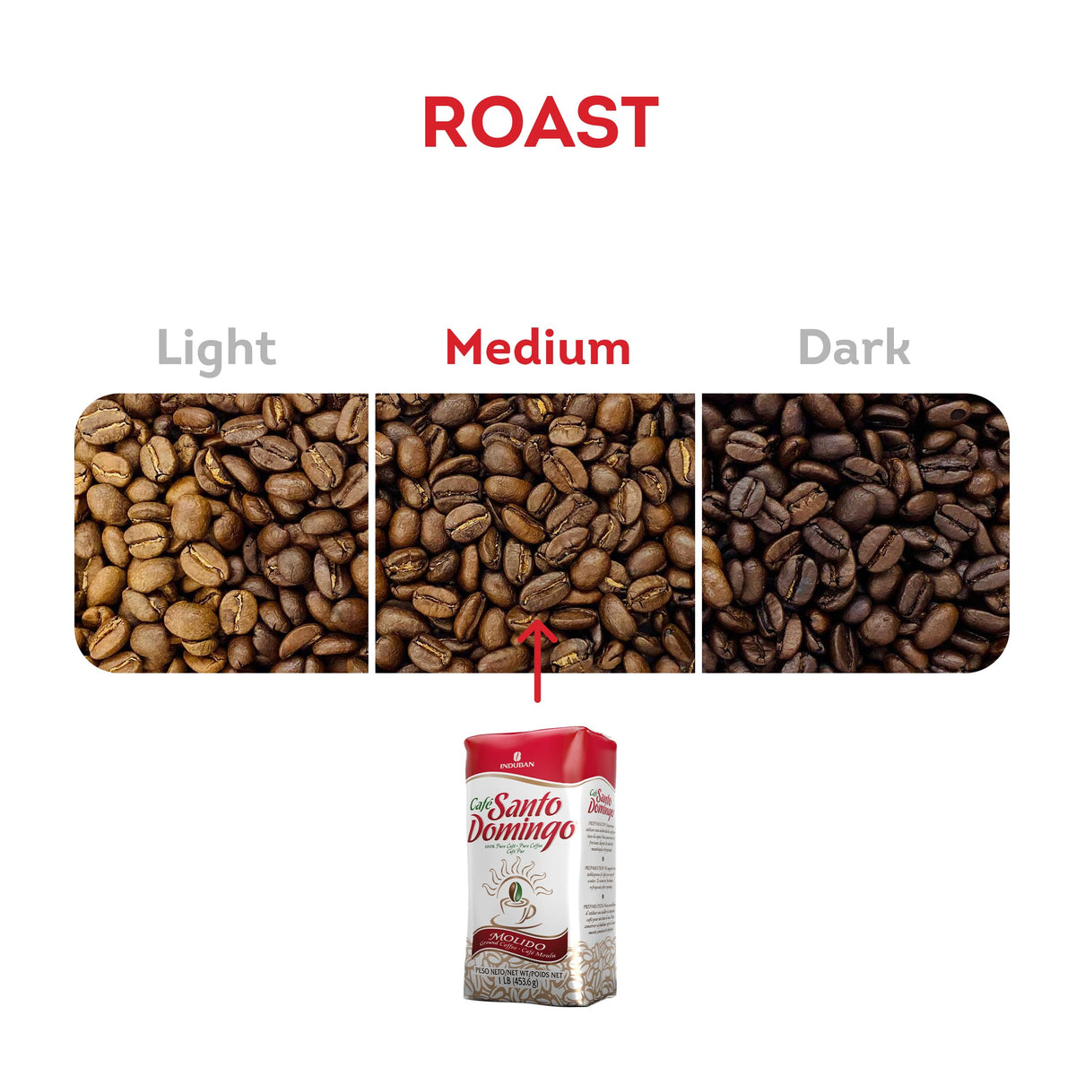 Café Santo Domingo INDUBAN coffee scoop for precise measurement and consistency.